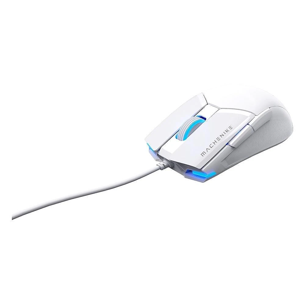 Mouse Gamer Machenike M7 Pro, Com fio, 12800 DPI, 6 botões, Branco - JJ02GL006