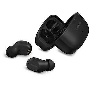 Fone de Ouvido Philips TAT2500BK/00 Bluetooth Cancelamento de Ruído Intra-Auricular TWS 24h Bateria Preto