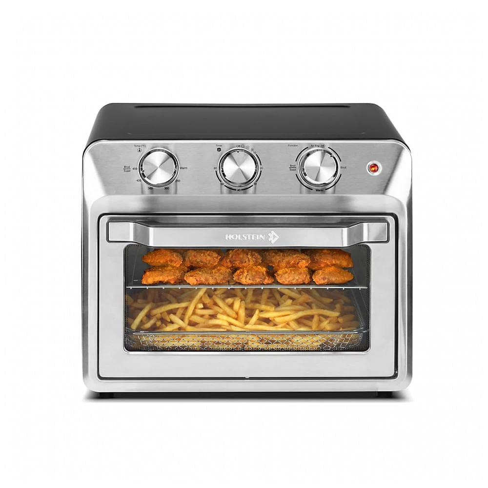 Fritadeira elétrica forno de bancada 20L Holstein Housewares inox 6 fatias 1500W 110V