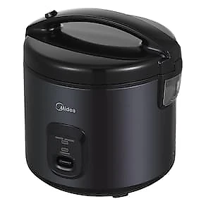 Panela de Arroz Elétrica Midea 5L Revestimento Blackstone e Bandeja a Vapor Preta 110V