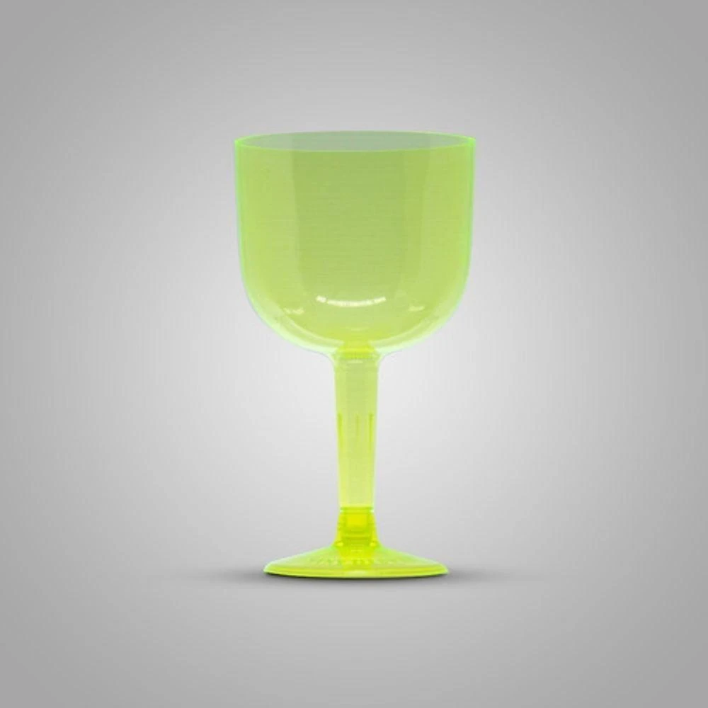 Taça para Gin Pit 500 Acrílico 500ML Kit 16 Peças Amarelo Plastilânia