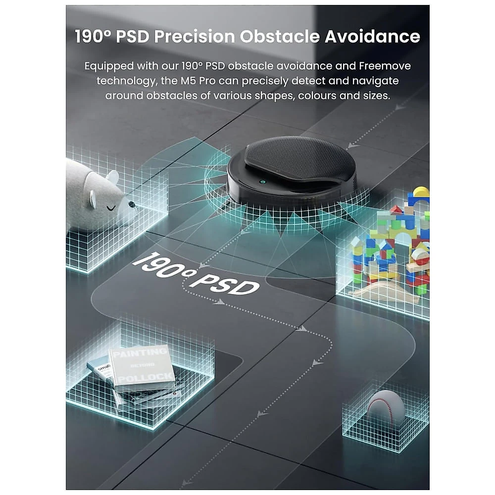 Robô Aspirador e Mop Lefant M5 Pro LiDAR 18.000Pa Autoesvazia 120 Dias Base Inteligente WiFi 2.4G/5G Preto