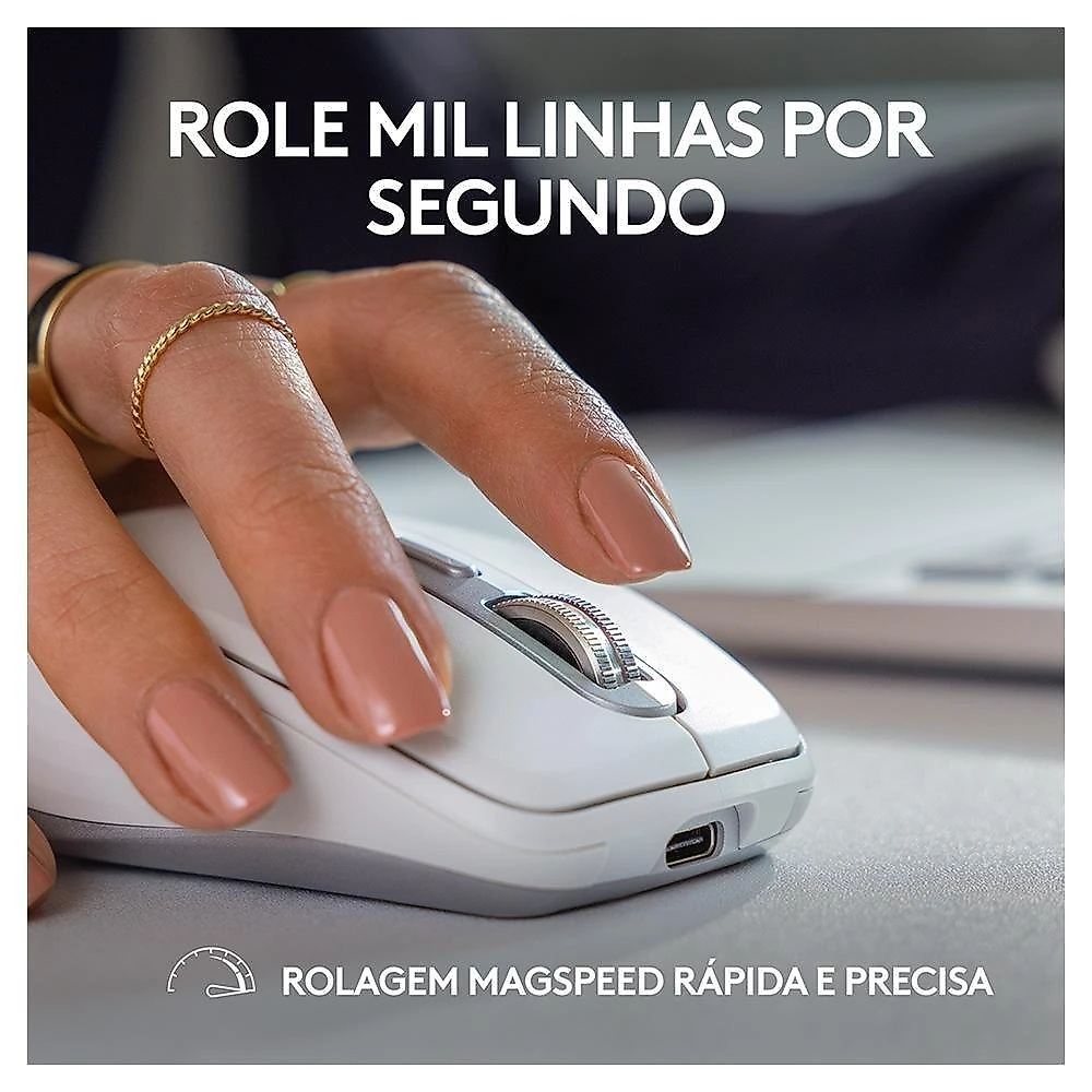 Mouse Sem Fio Logitech MX Anywhere 3S, Bluetooth, Clique Silencioso, Recarregável, Grafite - 910-006932