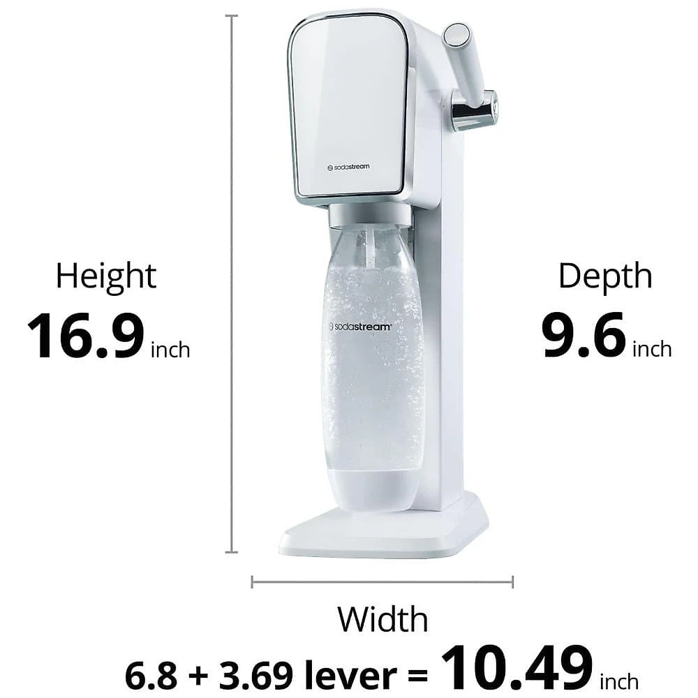 SodaStream ART Sparkling Máquina de fazer água- Transforme Água Comum em Água Gaseificada em Casa