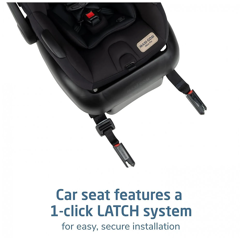 Sistema de Passeio Maxi-Cosi Zelia Pro 5-em-1 com Bebê Conforto Mico Pro Preto Caviar Cáspio