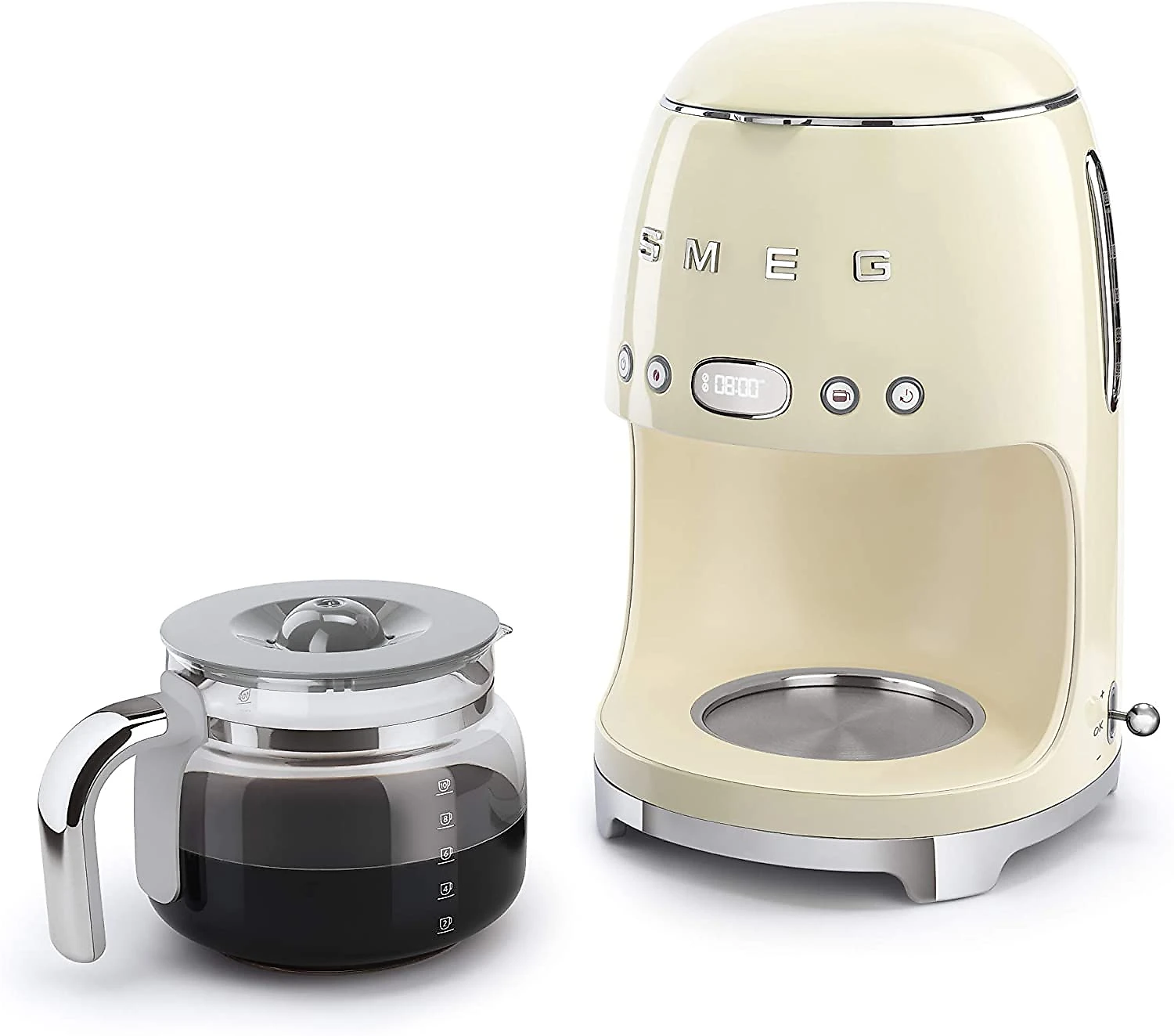 Máquina de fazer café estilo retro Smeg creme