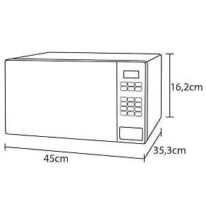 Forno de Micro-ondas Philco PMO23EB com Menu FIT 20 Litros - Branco e Prata 110V
