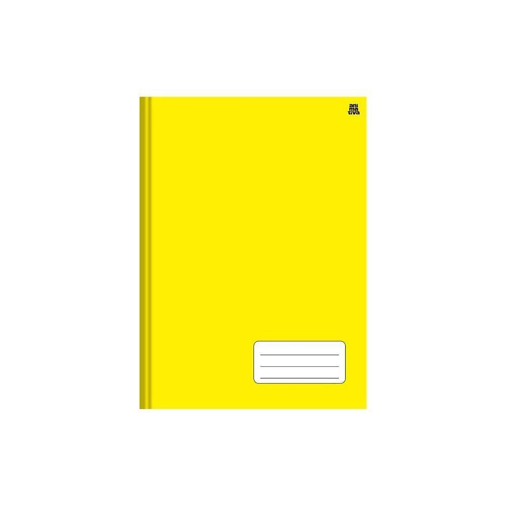 Caderno Pequeno Costurado Capa Dura 96 Folhas Tamanho Compacto 01 Unidade Amarelo