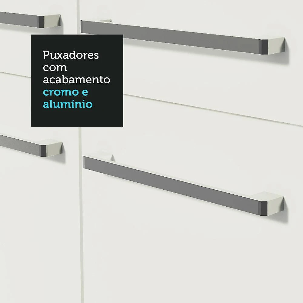 Armário de Cozinha Compacta Emilly Top Madesa Branco