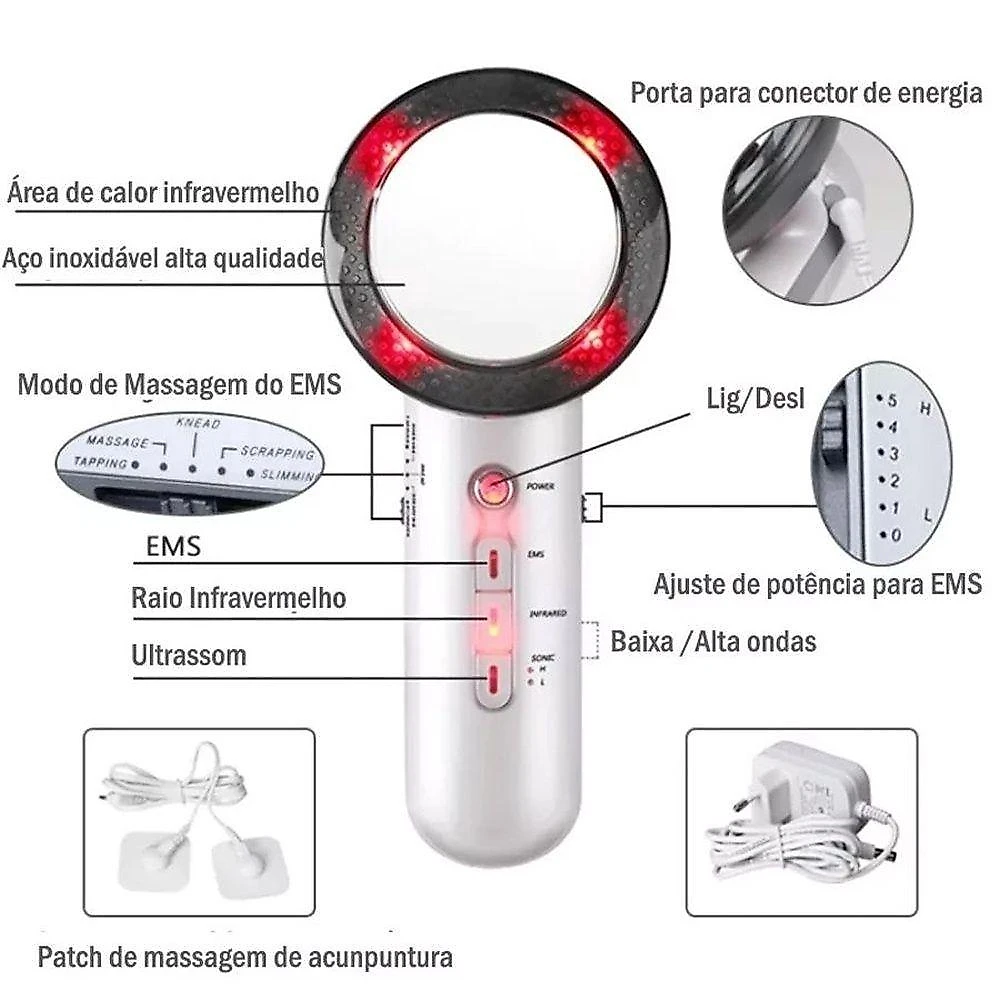 Massageador Elétrico Relaxante Para Dores E Elimina Gordura Localizada Nv Q-2234