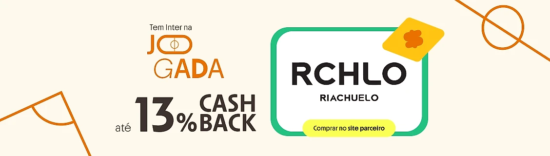 RIACHUELO COM ATÉ 13% DE CASHBACK