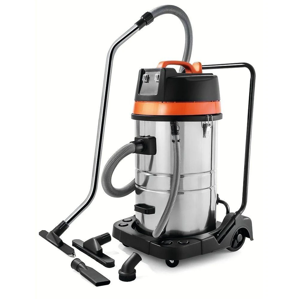 Aspirador Pó Sólidos Líquidos 220 V 2400 W Tanque Aço Inox Capacidade 80 Litros Tramontina Pro Tramontina