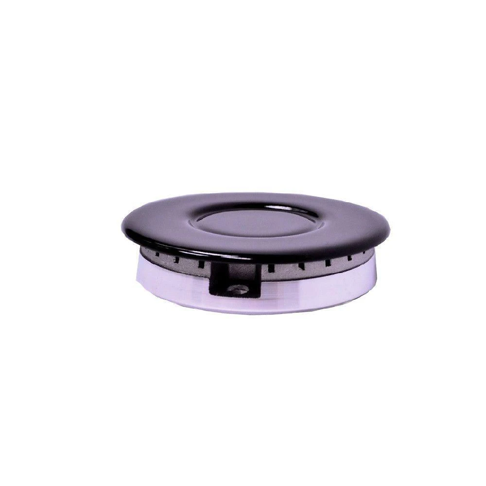 Kit Espalhador + Queimador Semi Rápido Médio Sabaf Preto Com Inox