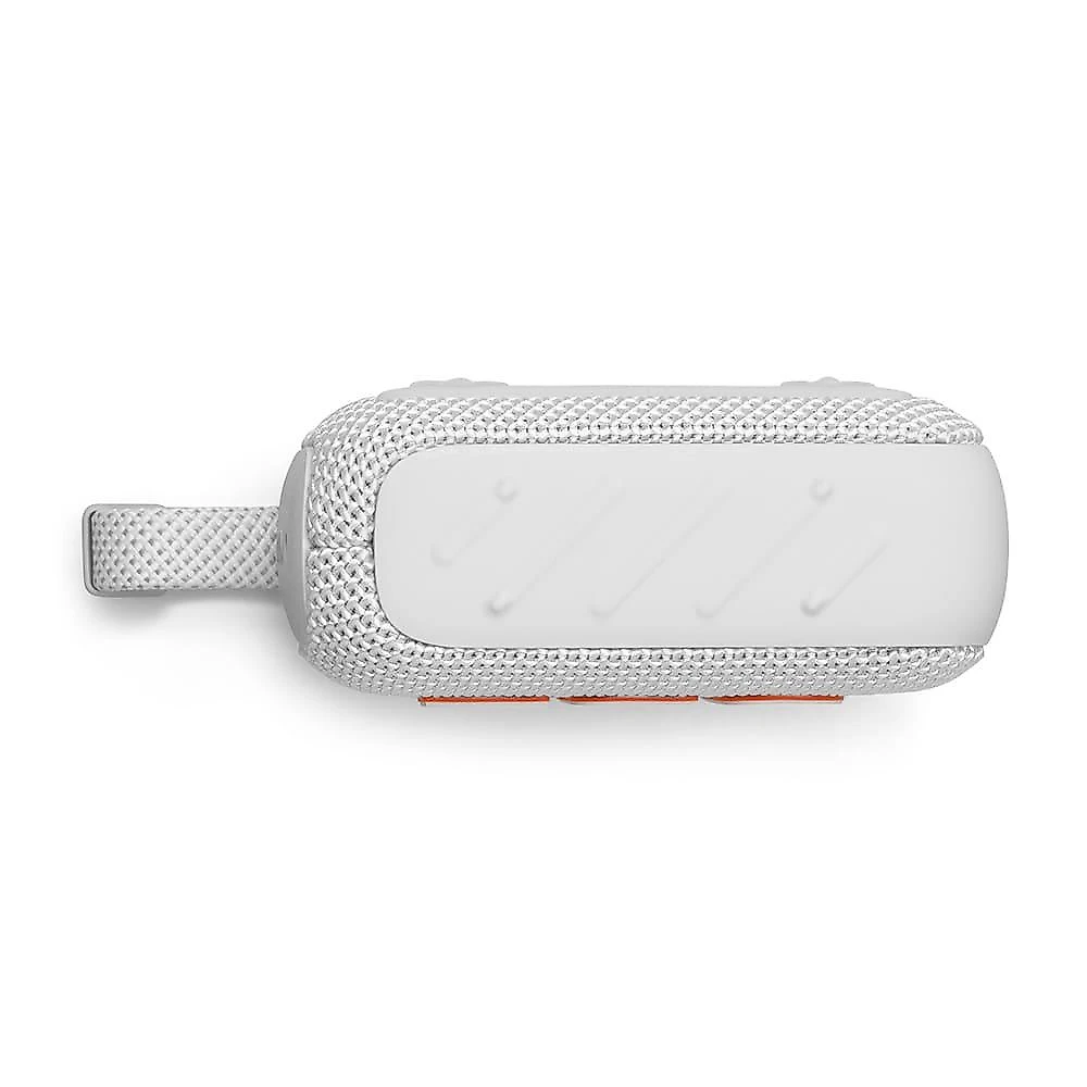 Caixa de som portátil jbl go 4 com 4,2 w rms, bluetooth 5.3 e resistência à Água ip67 - branca