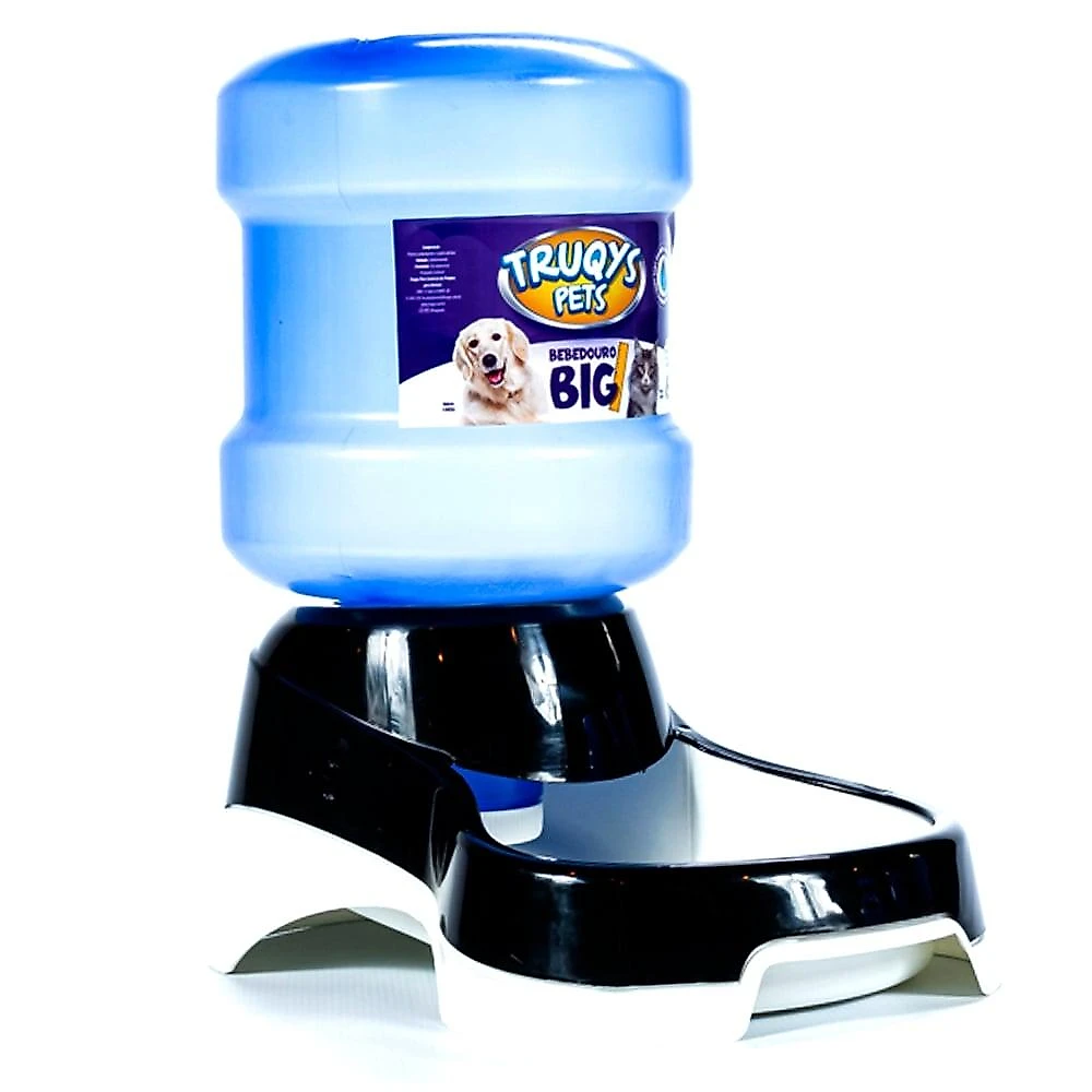Bebedouro Automático Truqys Pets Preto com Galão - 6 Litros