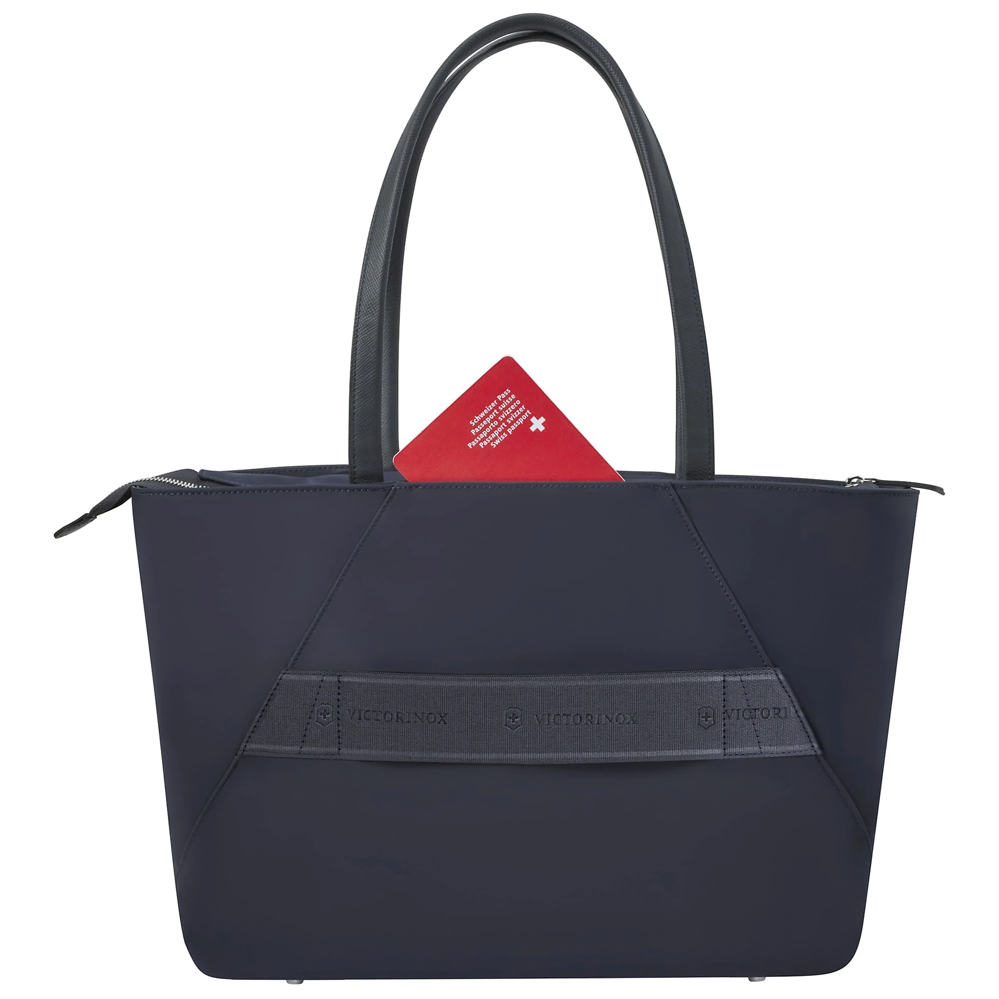 Bolsa Victoria Signature Tote Azul Escuro