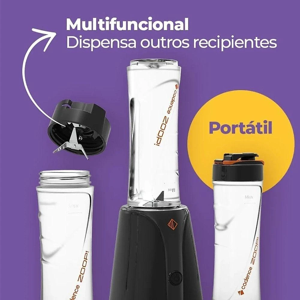Kit Sanduicheira Cadence SAN400 Com Liquidificador Blender Preto/laranja 220V