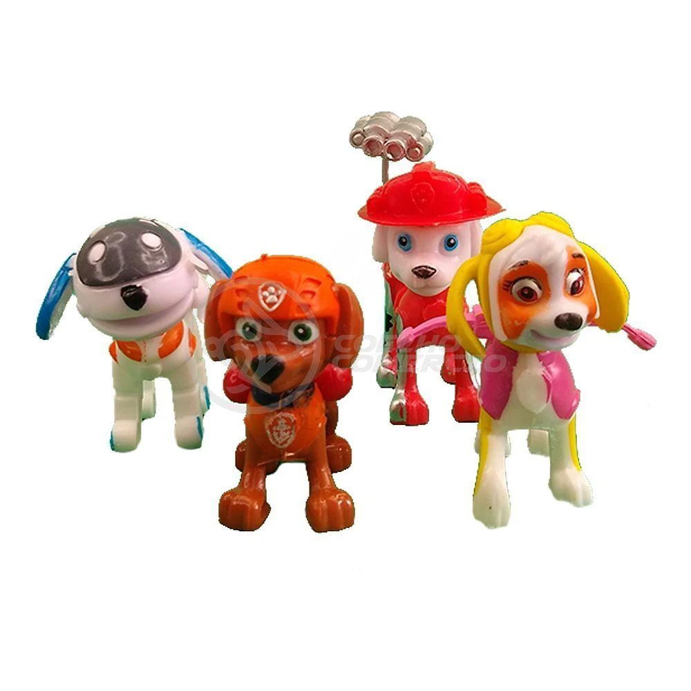 Bonecos Brinquedo Kit 5 Patrulha Canina com 4 Skates e 2 Distintivos para Brincar Smart Bracelet