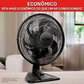 Ventilador de Mesa Arno Essential 40cm 6 Pás 140W Grande Vazão de Ar 110V