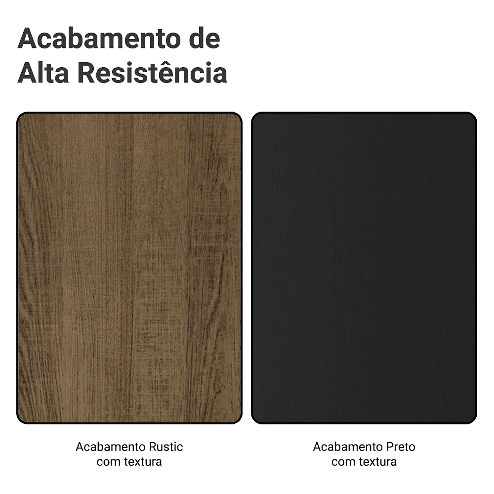 Armário Estante Multiuso Organizador 5 Prateleiras 59cm Rustic/Preto Madesa Cor:Rustic/Preto