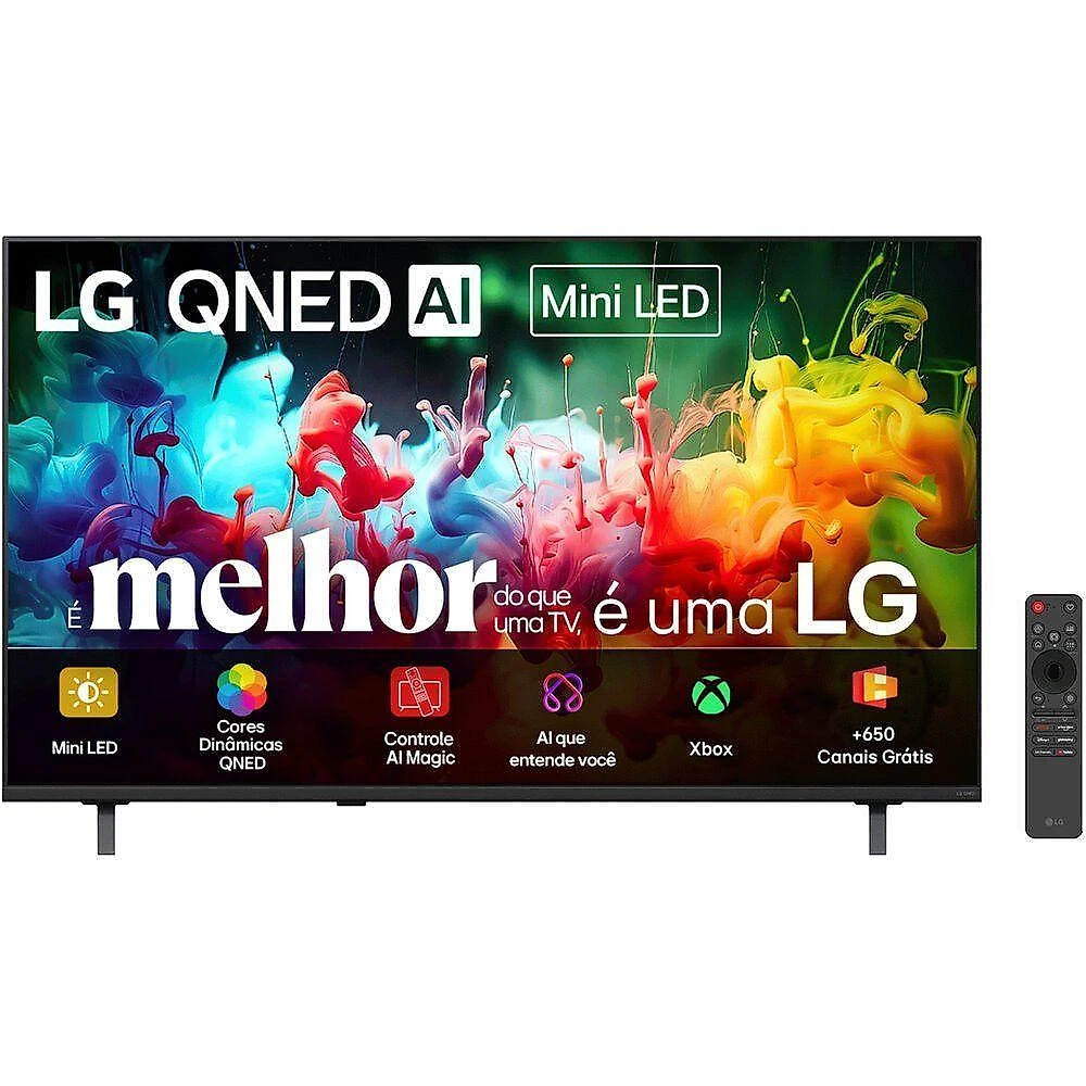 Smart TV LG 85QNED70BSA 85" 4K Ultra HD QNED Preto Bivolt