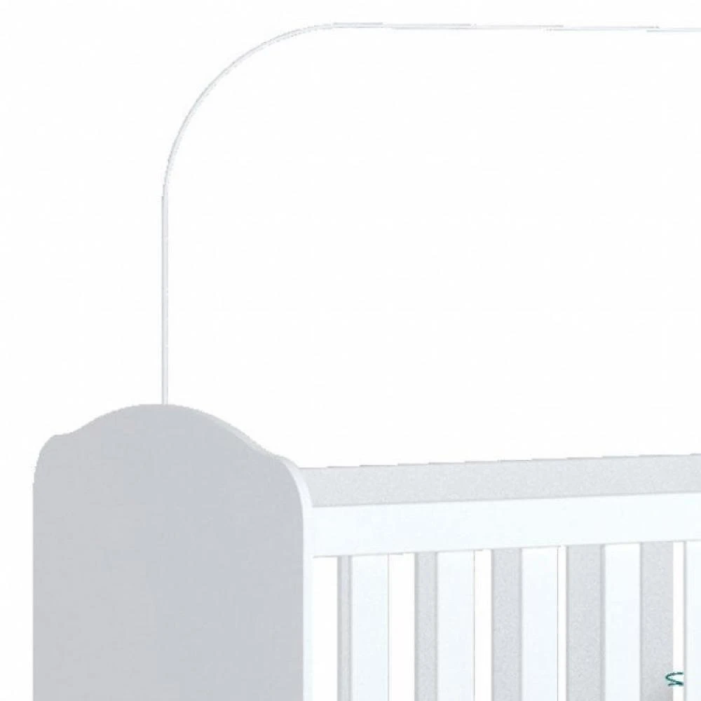 Quarto de Bebê com 1 Guarda Roupa 1 Cômoda e Berço 3 em 1 Abracadabra Espresso Móveis Branco