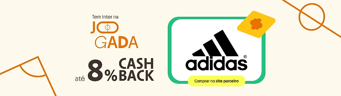 ADIDAS COM ATÉ 8% DE CASHBACK