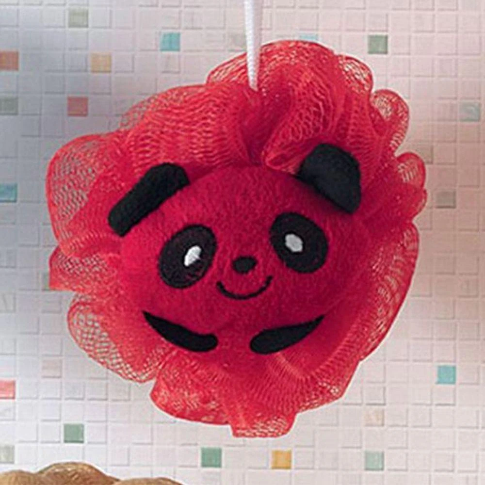 Esponja De Banho Bouton Com Bichinho Panda Vermelho