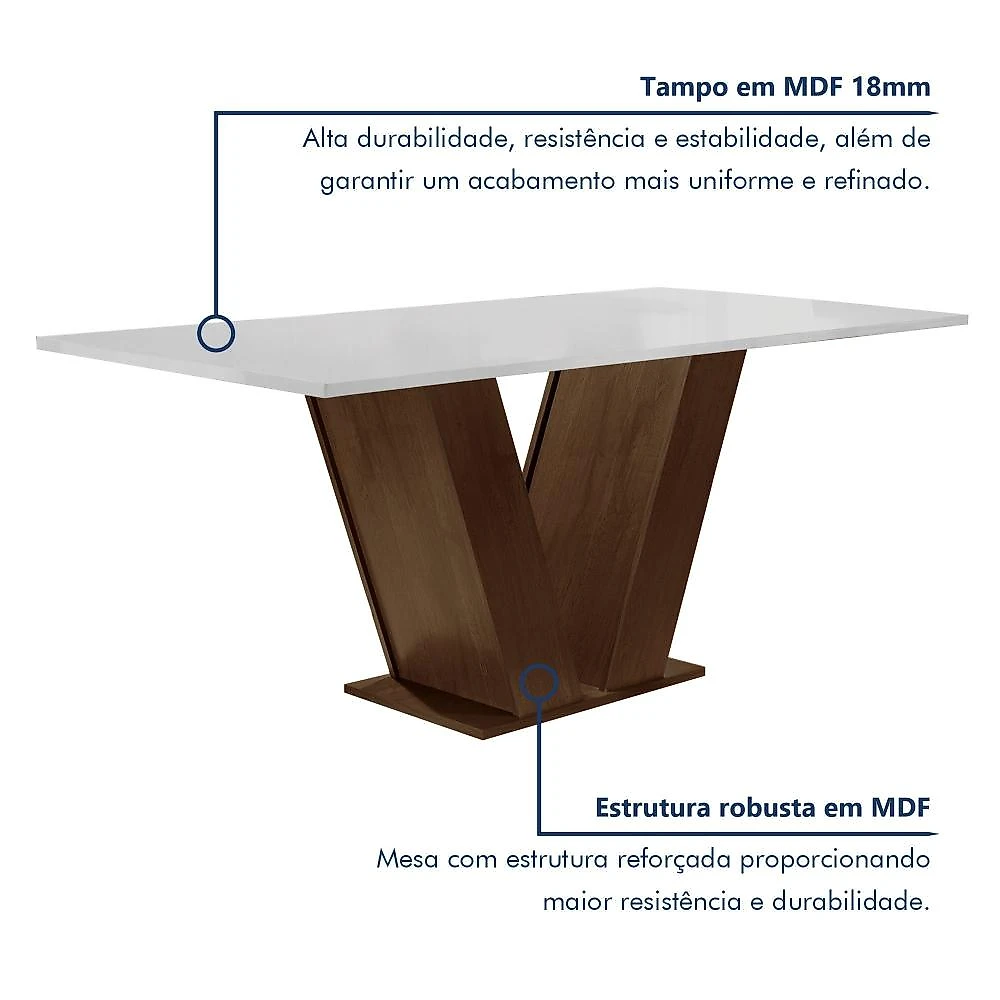 Conjunto Sala de Jantar Mesa 120x80cm Tampo Mdf com 4 Cadeiras Espanha Yescasa Chocolate/Grafite
