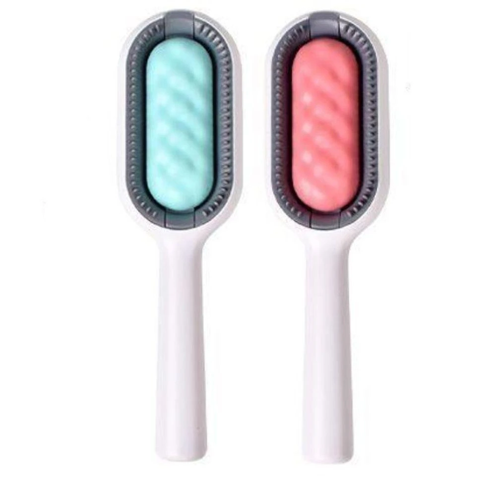 Escova de Cabelo para Animais de Estimação OEM para Cães e Gatos Silicone Rosa 19cm 1 Unidade