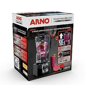 Liquidificador Arno Power Max XXL 2200W 2,25L 6 Lâminas Preto 110V