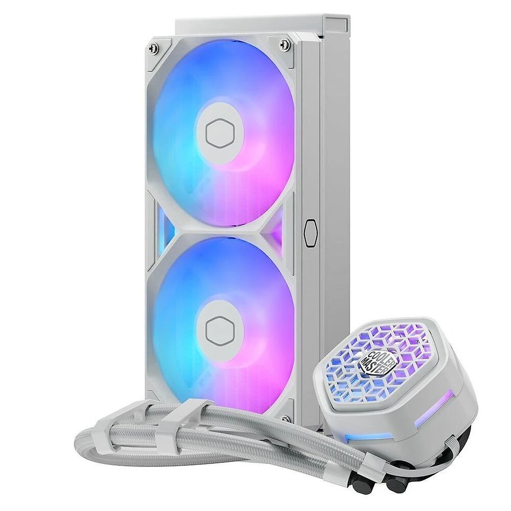 Water Cooler Masterliquid Atmos II VRM 240 ARGB Branco MLX-D24M-A25SZ-VW para CPU e VRM Cooler
