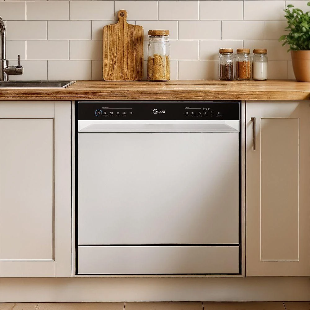 Lava-louças midea 8 serviços touch plus branco 220v (mdwtf08w2)