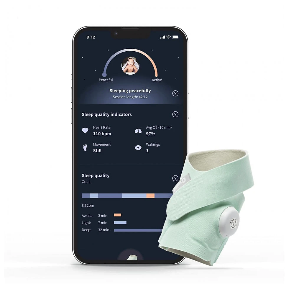 Baba Eletrônica Câmera HD com Treinador de Sono Digital e Prompts de Assistência ao Sono, Owlet, Branca
