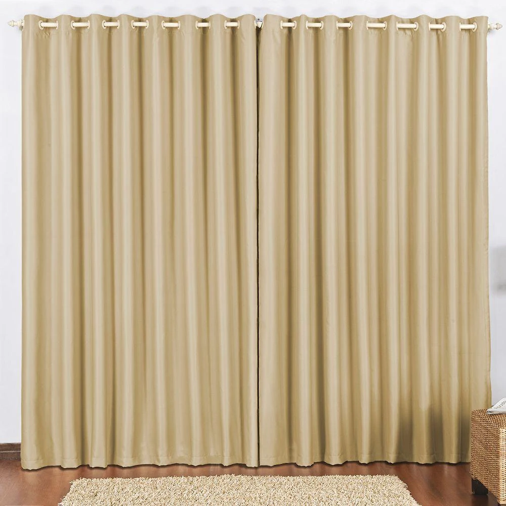 Cortina 3 Mts Sala Quarto Escritório Blackout Para Varão - Avelã