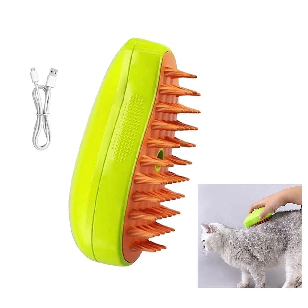 Escova A Vapor Cachorro Gato Cao Pet Eletrica Removedor De Pelo Bateria Recarregavel Limpeza