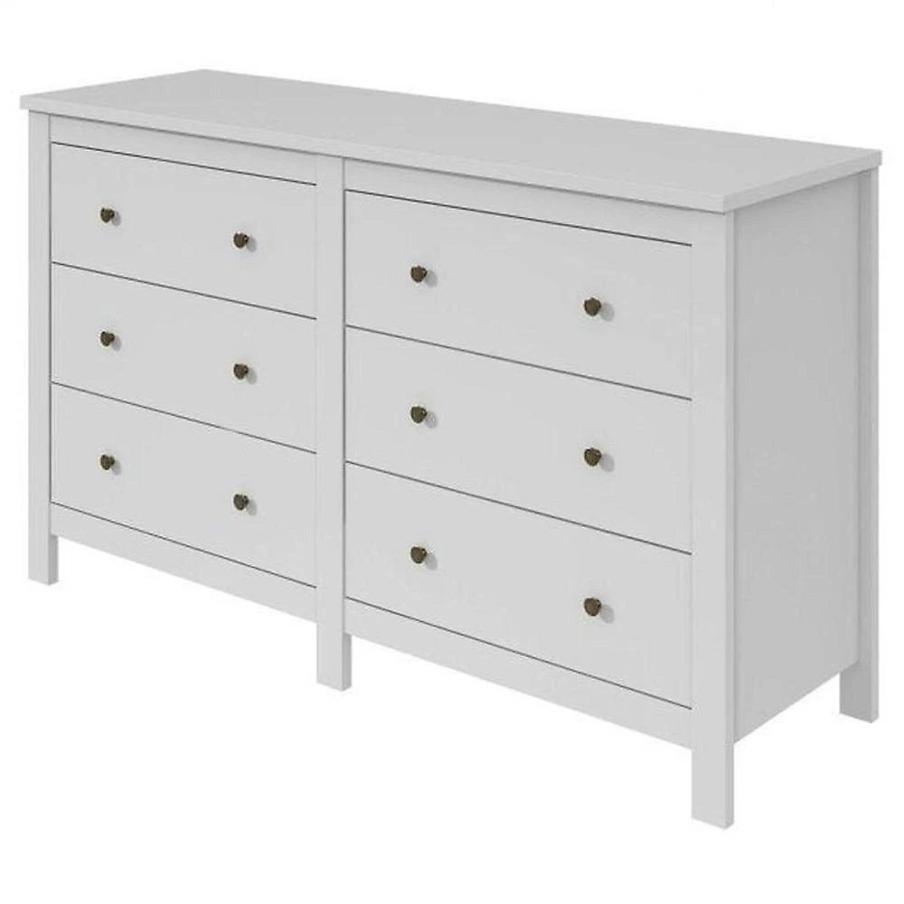 Quarto Infantil com 2 Camas de Solteiro Loop e 1 Cômoda Maggiore Quarto Infantil com 2 Camas de Solteiro Loop e 1 Mesa de Cabeceira Maggiore Branco