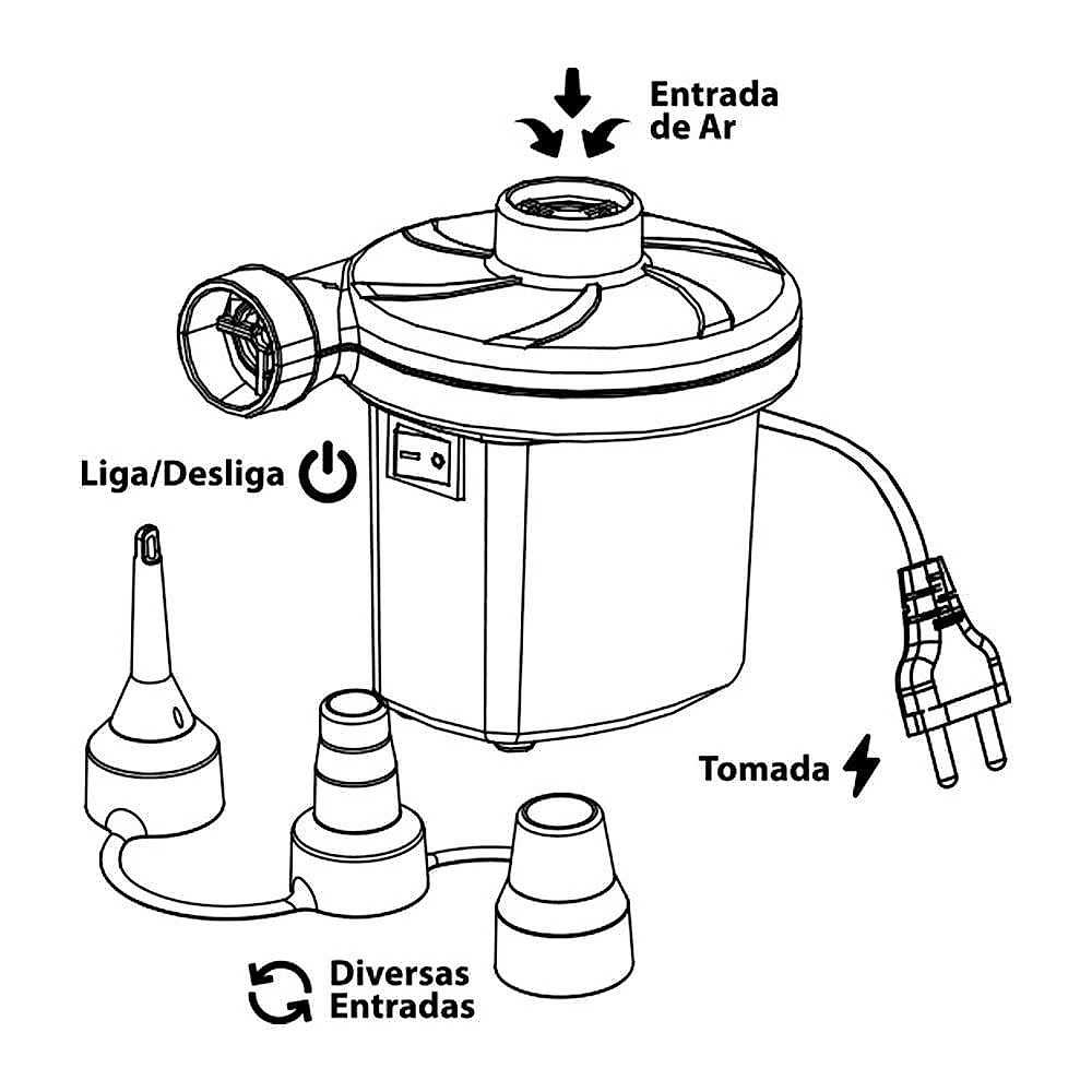 Bomba De Ar Elétrica Air Pump Vg Plus 110v