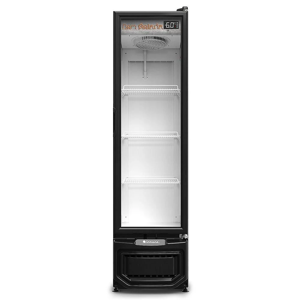 Cervejeira GCB-23 EV PR 230L Porta de Vidro Duplo Frost Free Preto Gelopar