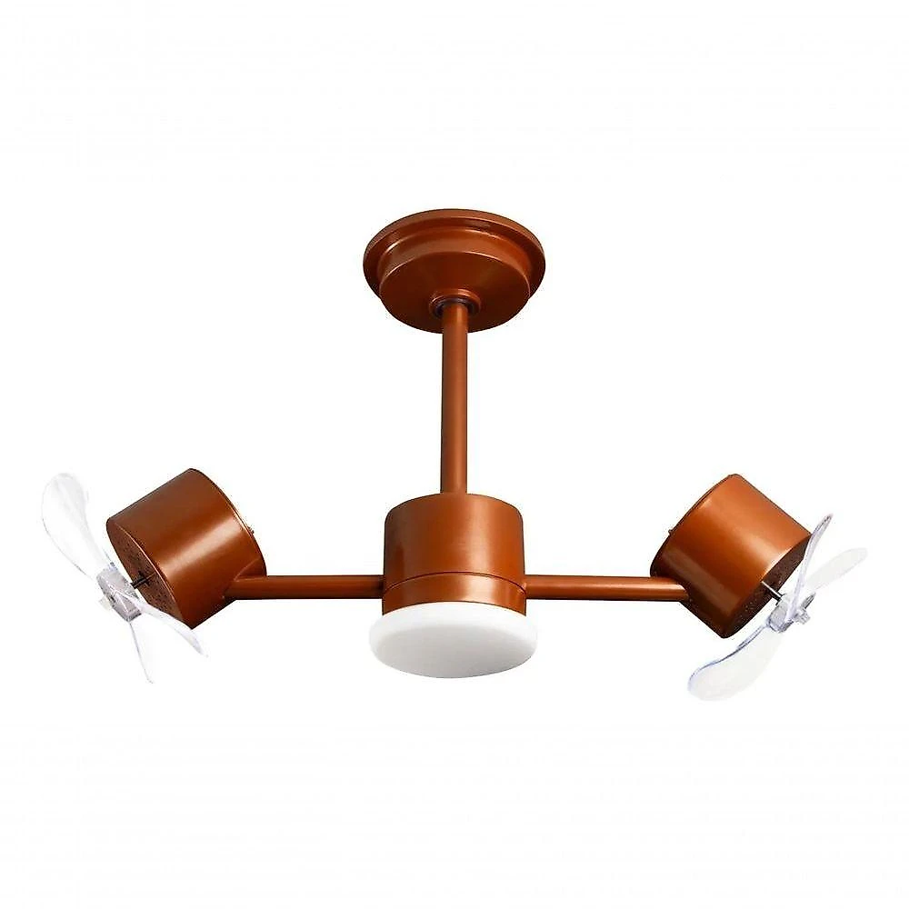 Ventilador de Teto Treviso 60W 90CM 3 Pás 3 Velocidades Infinit Led Cobre Bivolt