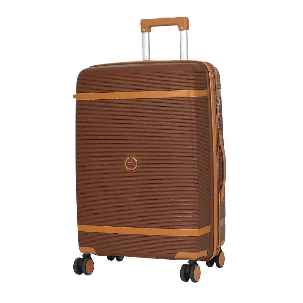 Mala de Viagem Grande 115L Polipropileno Expansiva Copenhagen Marrom Polo King