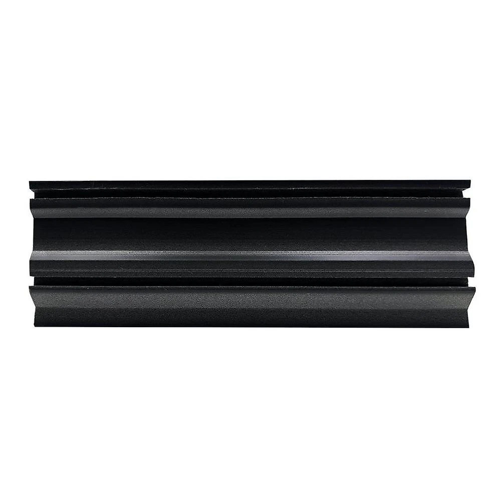 Rodapé de Poliestireno Liso Preto 10cm x 2,40m Rende 2,40 Metros Preto