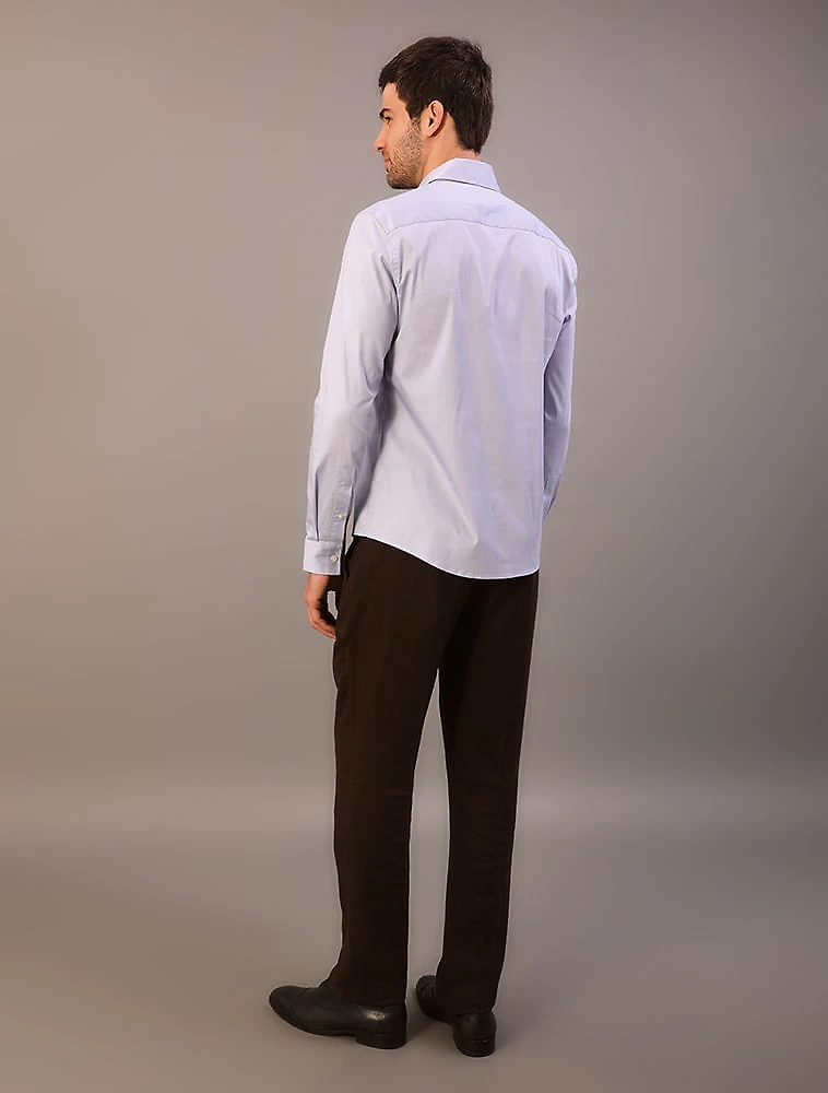 Miniatura Camisa Masculina Manga Longa Slim Básica - Azul Claro Camisa Masculina Manga Longa Slim Básica Azul Claro 1
