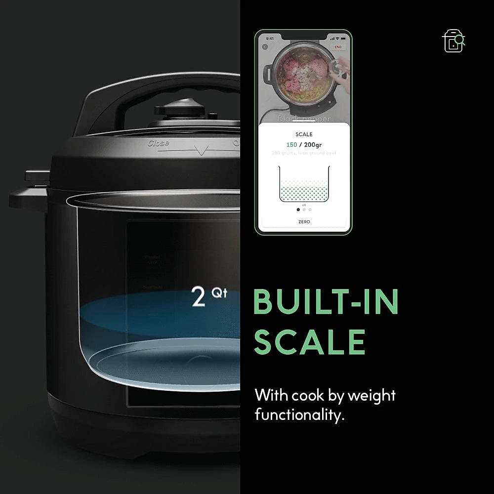 CHEF iQ Panela de Pressão Elétrica Inteligente c APP 300 Receitas WIFI 56 Litros