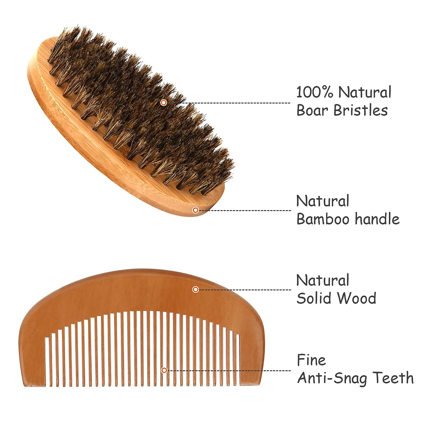 Ceenwes Kit para Barba Profissional Portátil com Cera e Pente 7 Itens