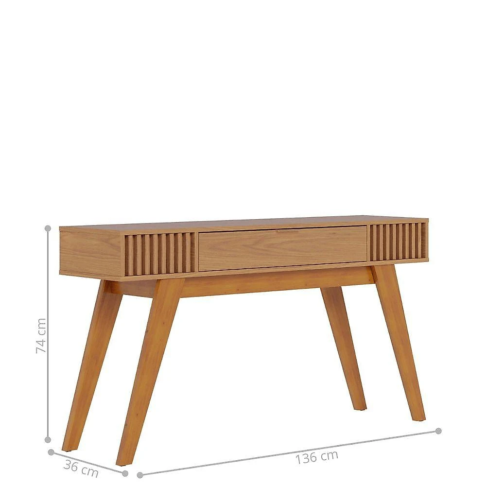 Conjunto de Buffet e Painel Mabel para TV 75 217CM MDP MDF Freijo Off White Colibri Móveis webcontinental-7901034159111
