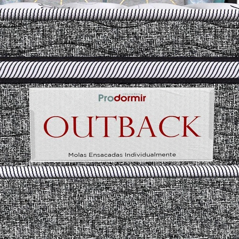 Conjunto Box Solteiro Mola Ensacada Prodormir Outback New Cinza