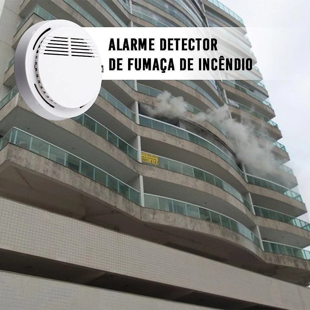 Kit 40 Detectores de Fumaça BSL3710 Sensor Fotoelétrico 85DB Branco AB Mídia