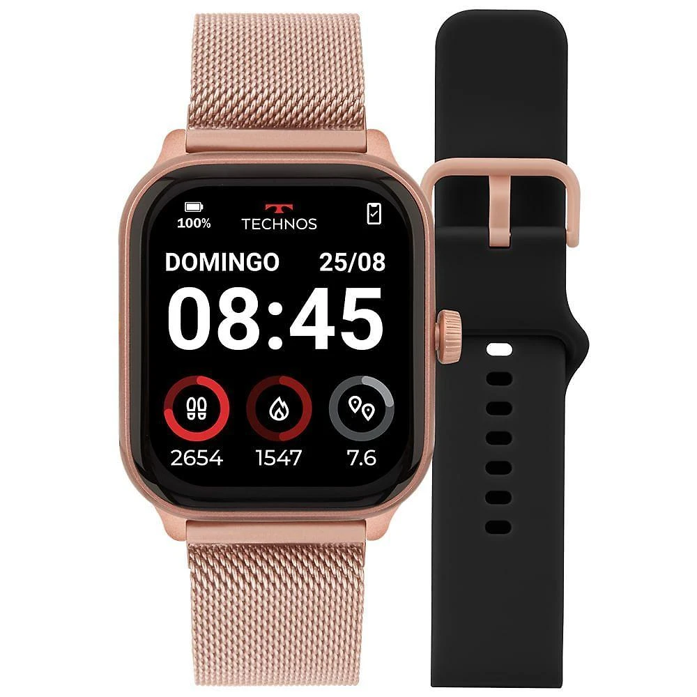 Smartwatch Technos Connect Max Pro 1,85 Monitoramento de Batimentos e Sono 10 Dias Rosê