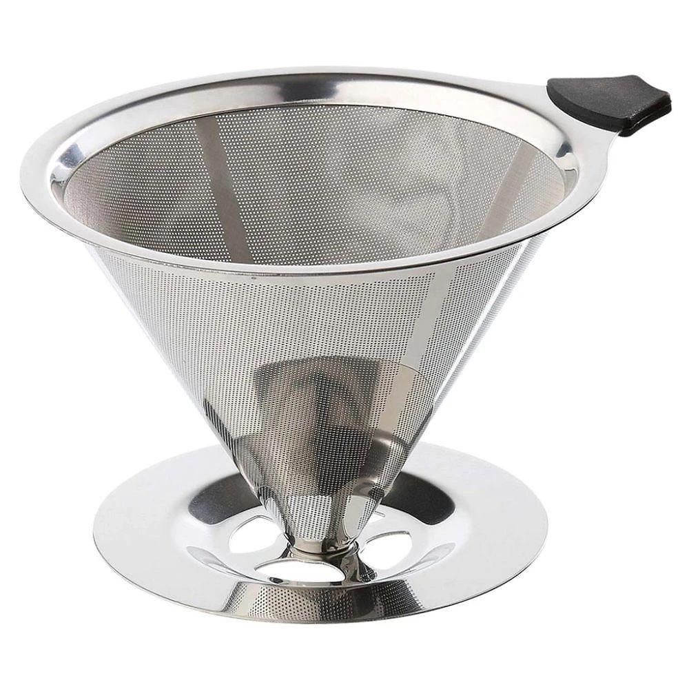Coador de Café Inox Peneira Reutilizável sem Filtro de Papel Prata